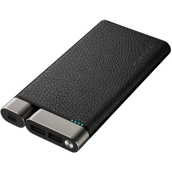 Внешний аккумулятор Puridea Power Bank X01 USB-C Leather 10000mAh Black (X01-Black)