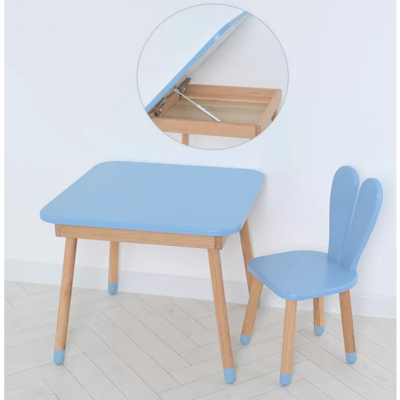 Столик со стульчиком и ящиком Bambi 04-025BLAKYTN-TABLE Синий
