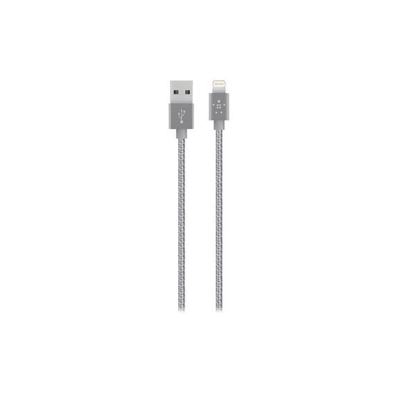 Кабель Belkin USB Cable to Lightning MIXIT PREMIUM METALLIC 1.2m Grey (F8J144BT04-GRY)