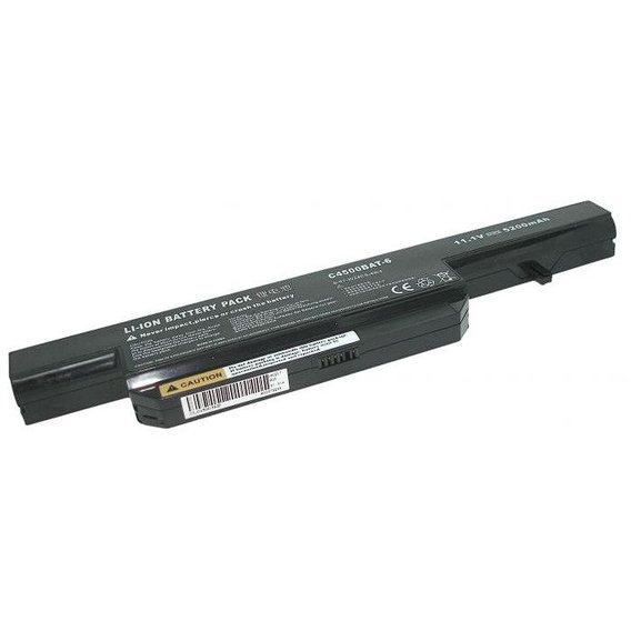 Батарея для ноутбука DNS C4500BAT6 Clevo C4500 11.1V Black 5200mAh OEM (14649)