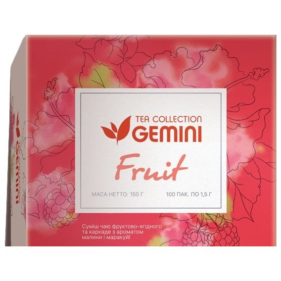 Чай Gemini фруктовый Tea Collection Fruit 100х1.5 г (4820156430324)
