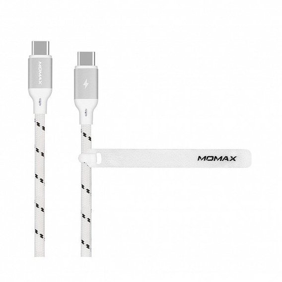 Кабель Momax Cable USB-C to USB-C 1m White (DTC3W)