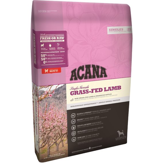 Сухой гипоаллергенный корм для собак всех пород ACANA Grass-Fed Lamb 6 кг