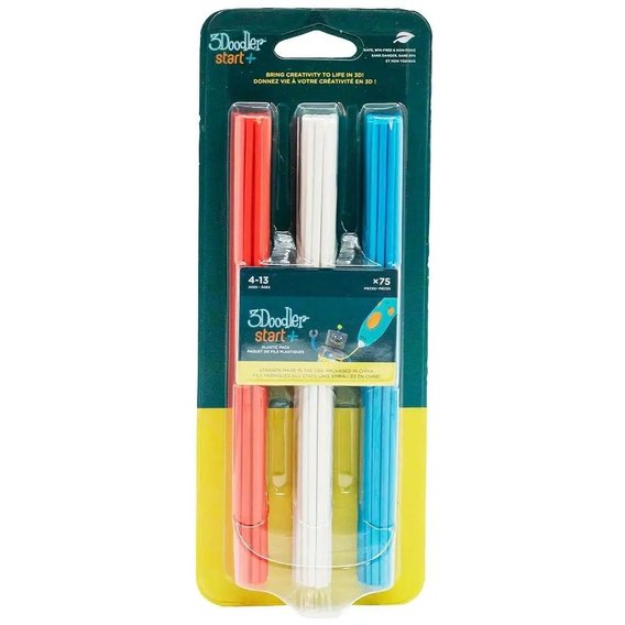 Набор стержней для 3D-ручки 3Doodler Start - Микс (75 шт: красный, белый, синий) (3DS-ECO-MIX1-75)