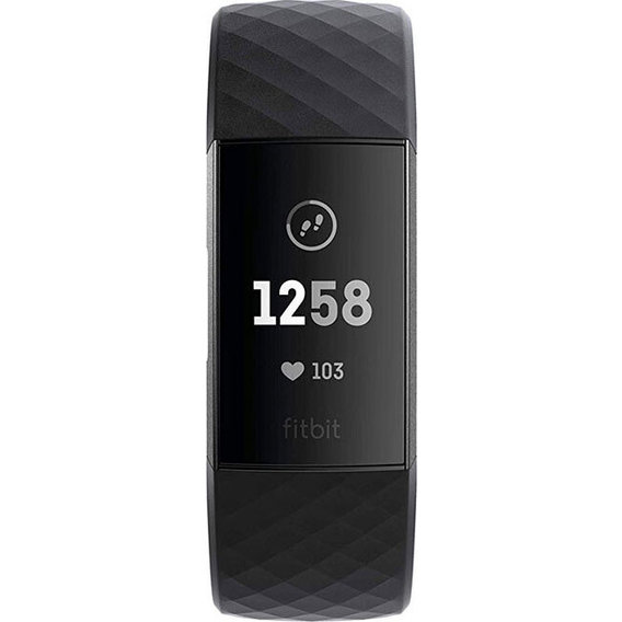 Фитнес-браслет Fitbit Charge 3 Activity Tracker + Heart Rate Graphite/Black (FB409GMBK)