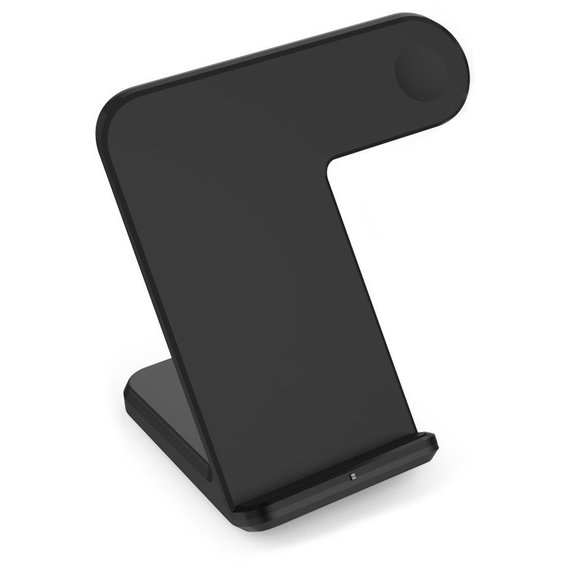 Держатель и док-станция Qitech Dock Stand Dual Wireless Charger Black (QT-DS-01bk) for Apple iPhone and Apple Watch