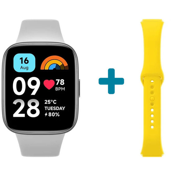 Смарт-часы Xiaomi Redmi Watch 3 Active Gray + Yellow Strap