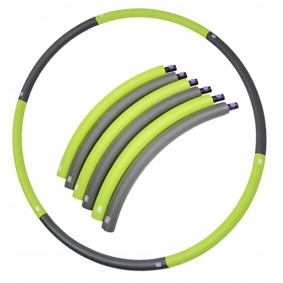 Хала-хуп и обруч SportVida складной диаметр 90 см 0,7 кг серо-зеленый (SV-HK0214)