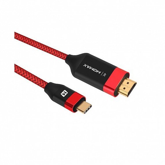 Кабель Momax Cable USB-C to HDMI Elite Link 2m Red (DTH1R)