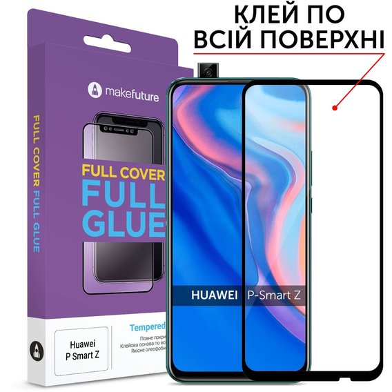 Аксессуар для смартфона MakeFuture Tempered Glass Full Cover Black (MGF-HUPSZ / MGF-HUPSP) for Huawei P smart Z / P Smart Pro