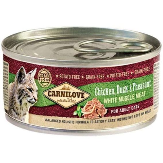 

Влажный корм Carnilove Chicken, Duck & Pheasant for Adult Cats с мясом курицы, утки и фазана для взрослых кошек 100 g (8595602519309)