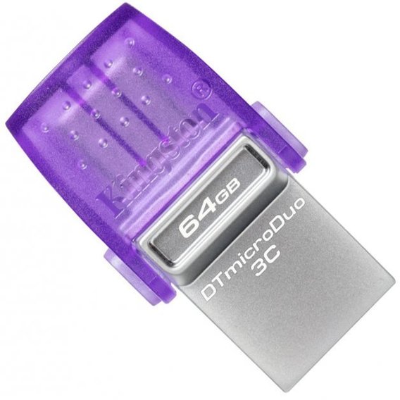 USB-флешка Kingston 64GB DataTraveler microDuo 3C Silver USB 3.2/Type C (DTDUO3CG3/64GB)