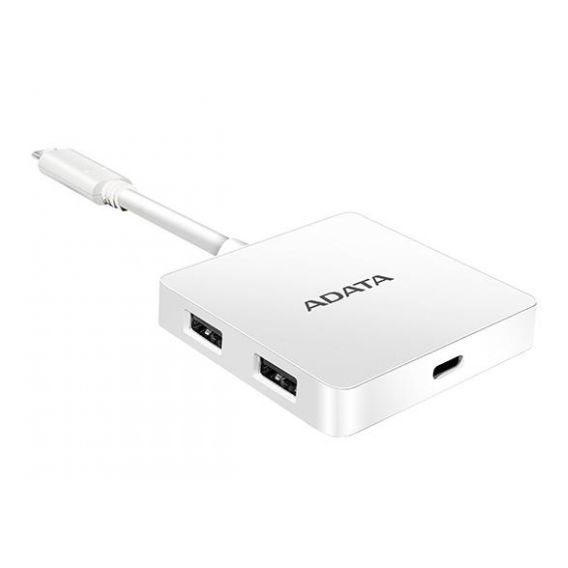 Адаптер ADATA Adapter USB-C to 2xUSB 3.1+HDMI White (ACH3PL-HUB-CWH)