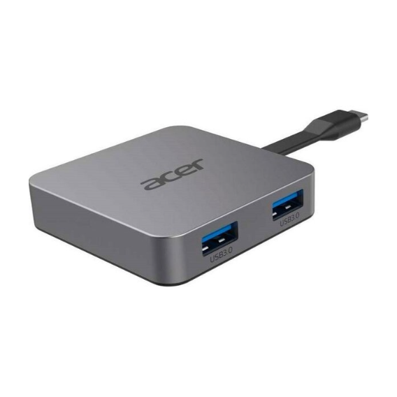 Адаптер Acer Adapter USB-С to 2xUSB+USB-C+HDMI Grey (HP.DSCAB.014)