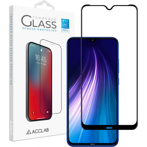 Аксессуар для смартфона ACCLAB Tempered Glass Full Glue Black for Xiaomi Redmi Note 8 / Note 8 2021