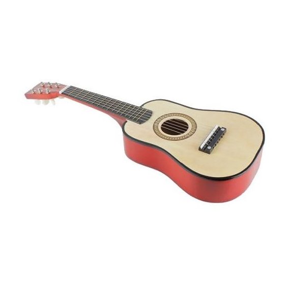 Игрушечная гитара с медиатором METR+ M 1369 деревянная (Натуральный)