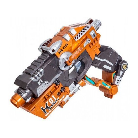 Пистолет-трансформер 2 в 1 FLASHER (6 мягких пуль, блистер), RoboGun (K01)