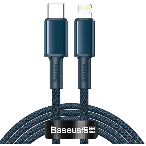 Кабель Baseus Cable USB-C to Lightning PD High Density Braided 20W 2m Blue (CATLGD-A03)