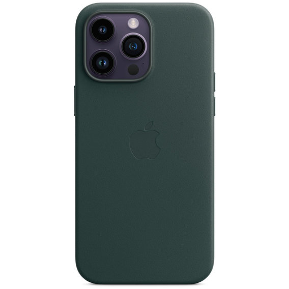 Аксессуар для iPhone Apple Leather Case with MagSafe Forest Green (MPPN3) for iPhone 14 Pro Max