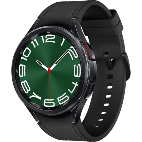 Смарт-часы Samsung Galaxy Watch 6 Classic 47mm LTE Black with Hybrid Eco-Leather Black Band (SM-R965FZKA)