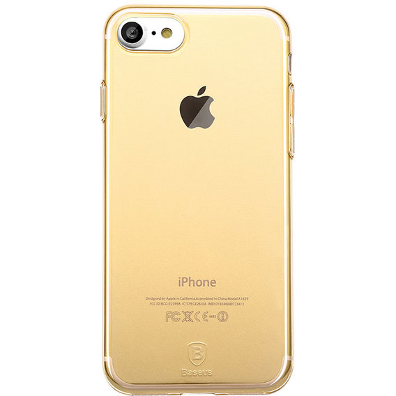 Аксессуар для iPhone Baseus Simple Transparent Gold for iPhone 8 Plus/iPhone 7 Plus