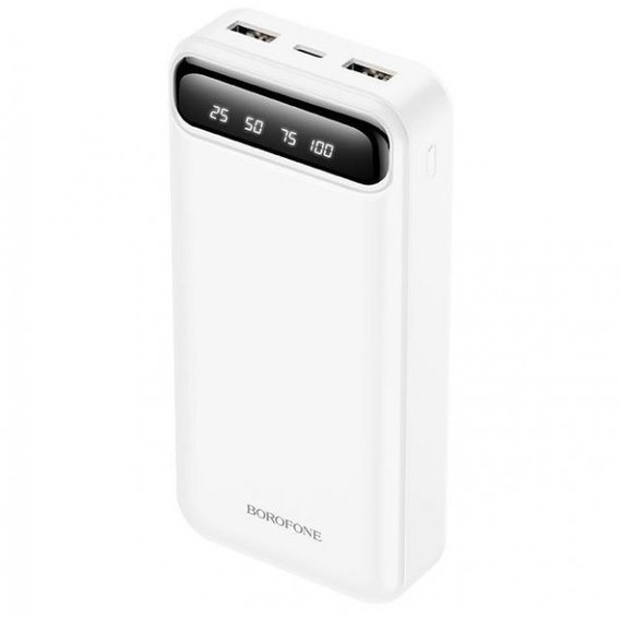 Внешний аккумулятор Borofone Power Bank 20000mAh BJ14A 2USB/1Type-C 2A White