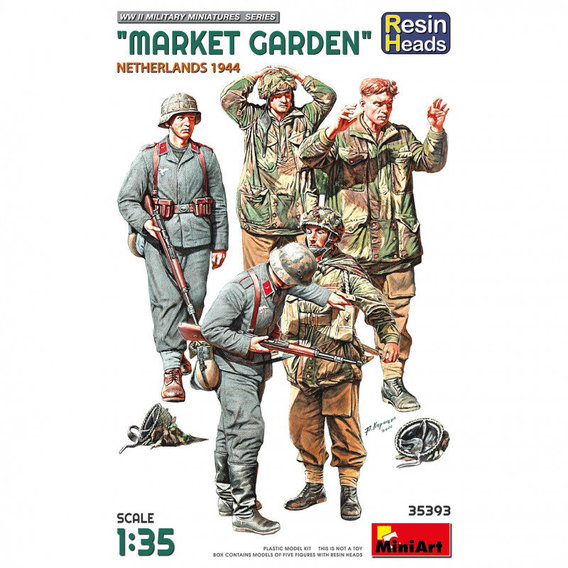 Военная операция MINIART Market Garden. Нидерланды 1944 год, с дополнительными деталями (4 головы фигур из