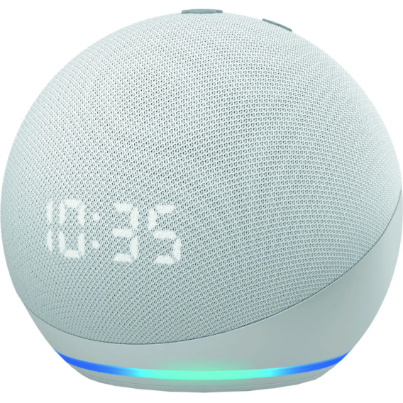 Акустика Amazon Echo Dot with Clock (4rd Generation) Glacier White (B07XJ8C8F7)
