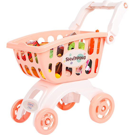 Детская тележка для покупок в супермаркете Beiens розовая (В8103-05pink)