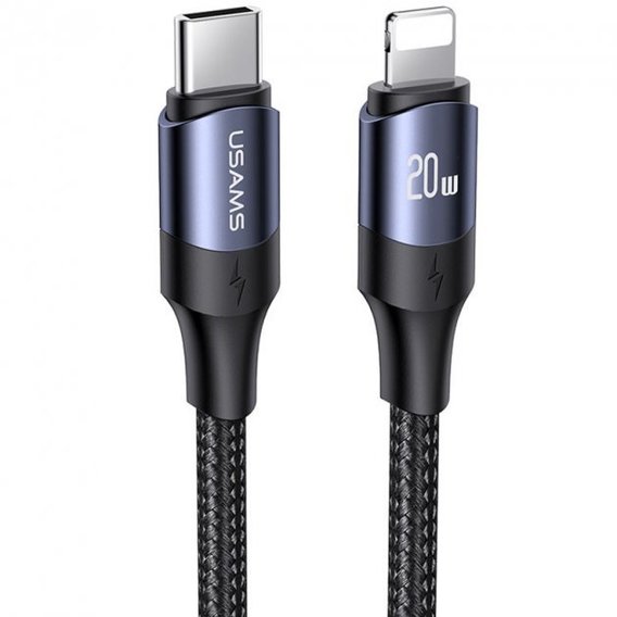 Кабель Usams Cable USB-C to USB-C PD 100W 1.2m Black (US-SJ524)