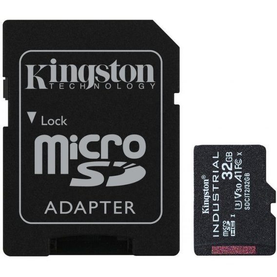 Карта памяти Kingston 32GB microSDHC class 10 UHS-I V30 A1 + adapter (SDCIT2/32GB)