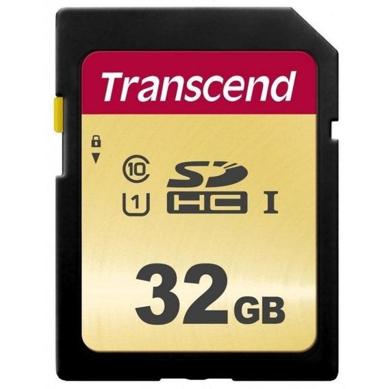 Карта памяти Transcend 32GB SDHC Class 10 UHS-I U1 (TS32GSDC500S)