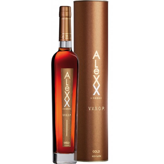 Коньяк AleXX Gold, 0.5л 40%, в тубусе (DDSAVDKK58)
