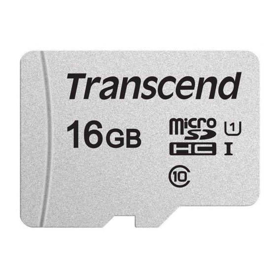 Карта памяти Transcend 16GB microSDHC Сlass 10 UHS-I U1 (TS16GUSD300S)