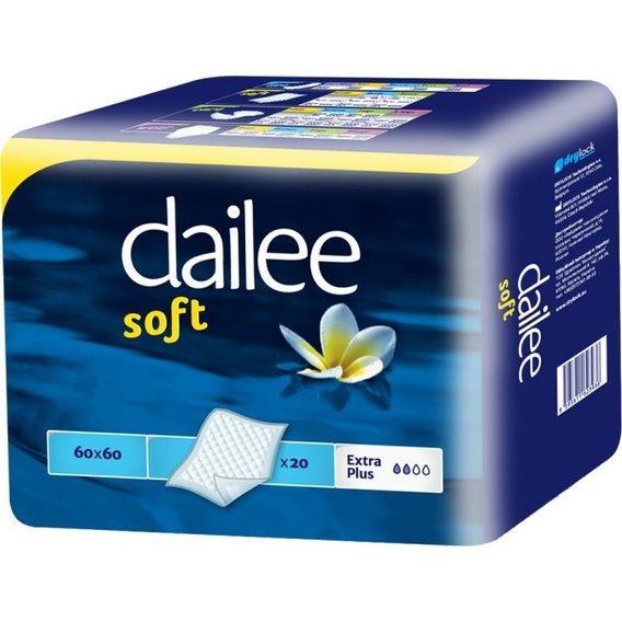 Пеленки Dailee Soft Extra Plus одноразовые 60х60 см 20шт (8595611623936)