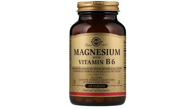 Solgar Magnesium, with Vitamin B6, 250 Tablets