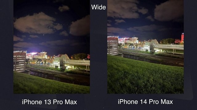 Камеры iPhone 14 Pro Max и iPhone 13 Pro Max