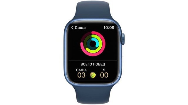 Apple Watch Series 7 41mm GPS Blue Aluminum Case With Abyss Blue Sport Band